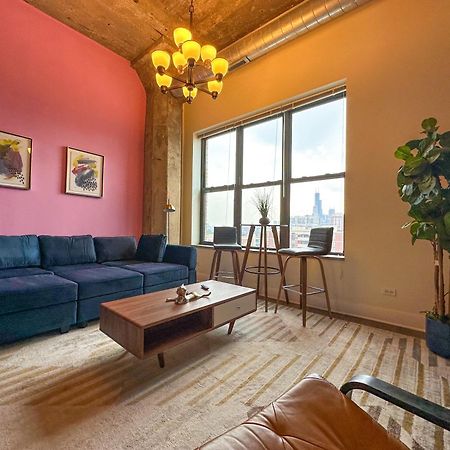Modern loft in Downtown Chicago with an Amazing city skyline view Zewnętrze zdjęcie