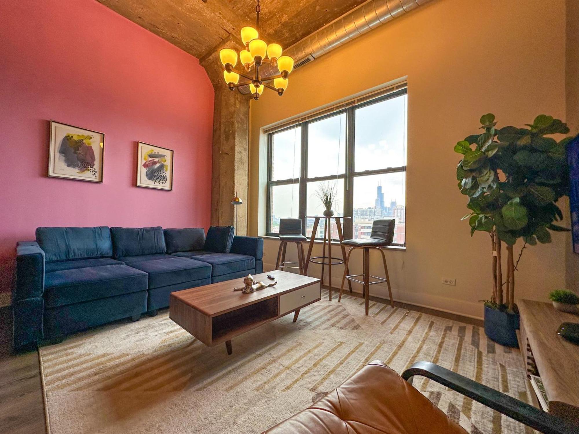 Modern loft in Downtown Chicago with an Amazing city skyline view Zewnętrze zdjęcie